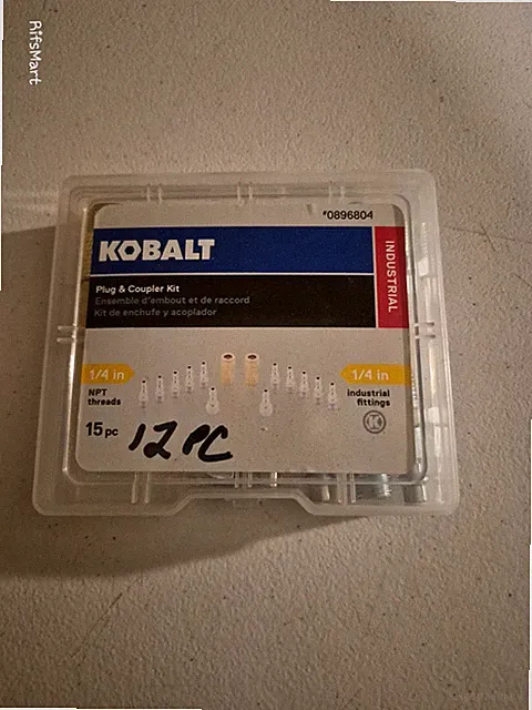 12 Pc Kobalt - 1/4" Industrial Plug & Coupler Kit - 0896804