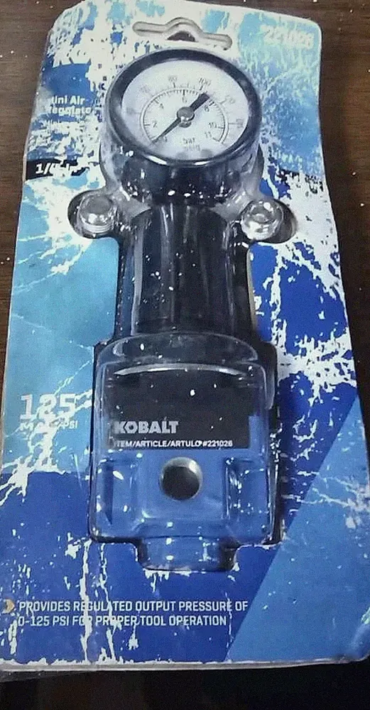 KOBALT 1/4" MINI AIR REGULATOR 200MAX PSI MODEL 221026