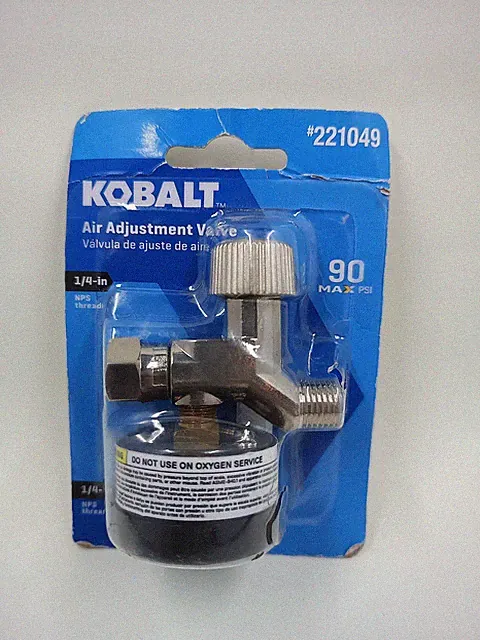 Kobalt #221049 1/4" NPS Threads 90 MAx PSi Ait Adjustment Valve New!