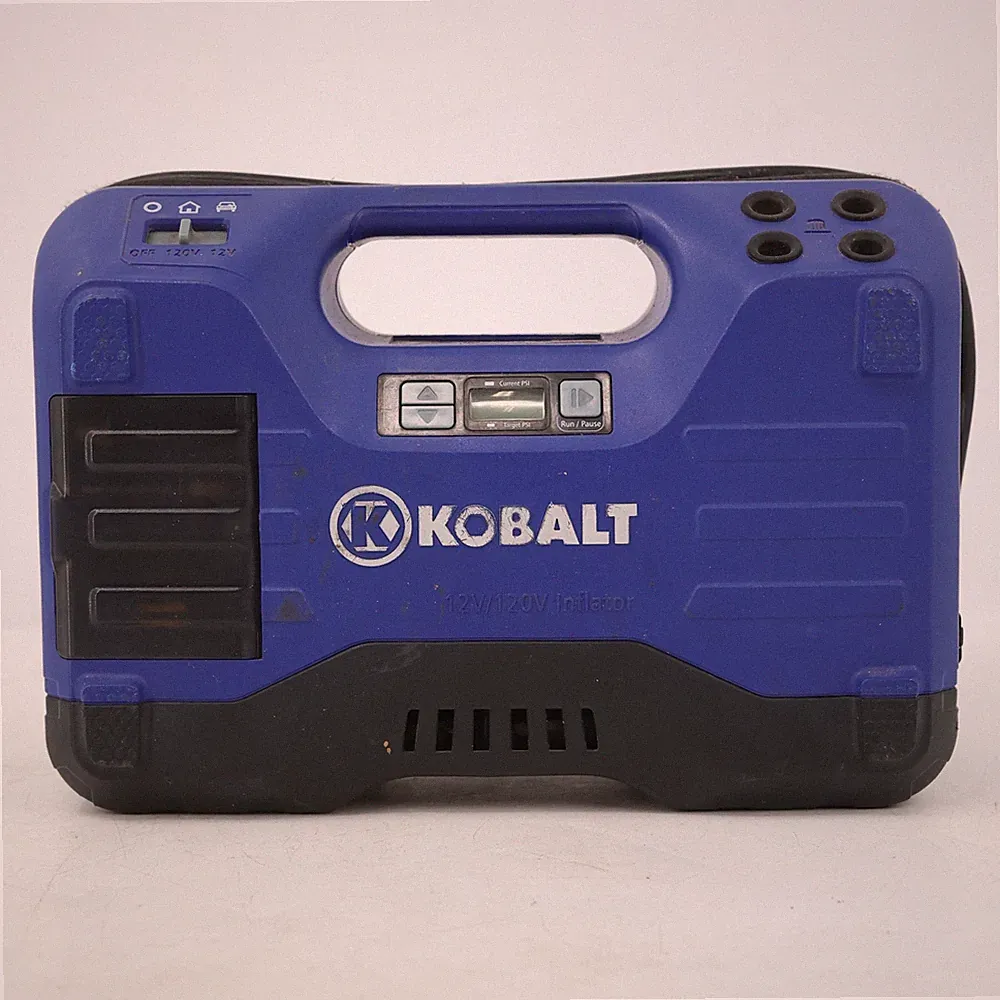 Kobalt KL12120 Dual Power Portable Air Inflator Compressor 12V DC / 120V AC